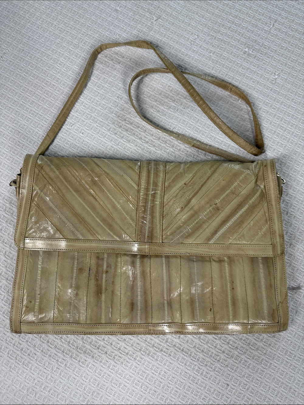 Vintage 80’s Eel skin crossbody bag or clutch